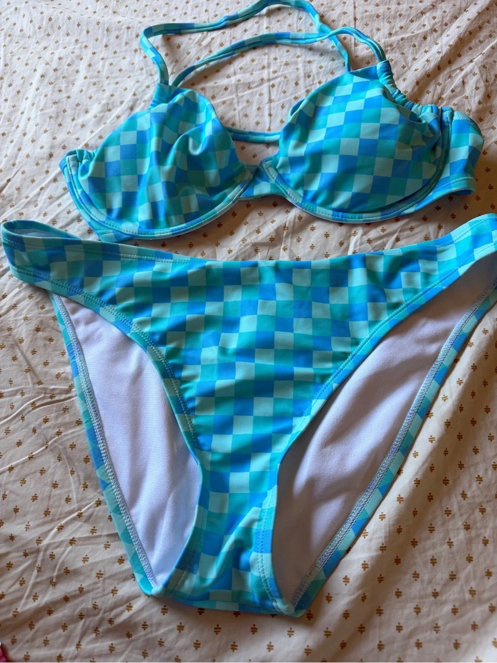 Ninety Nine Swimsuit Bikini Matching Set Blue M